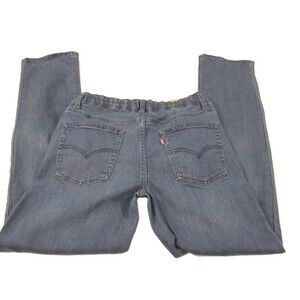 Big Boys Levis 511 Size 16 28x30 Fit Stretch Waist Adjustable Blue Jeans  Patch